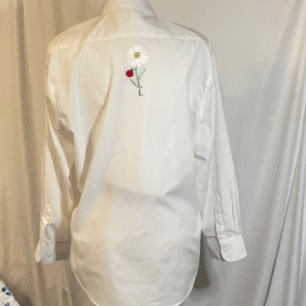 Tia Designs Embroidered Blouse With Rhinestone Accents - Picture 5 of 7